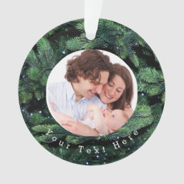 Adorno Navidades familiares de hojas verdes