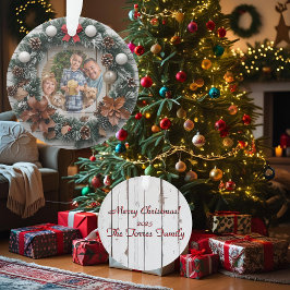 Adorno Navidades familiares del Personalizable Wreath de 