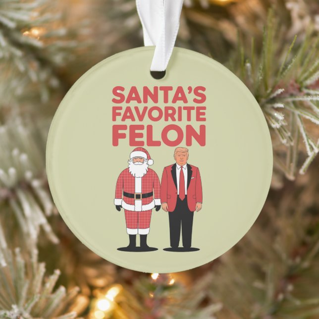 Adorno Navidades favoritos de Santa Felon Trump (Árbol)