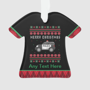 Adorno Navidades feos de autos de la policía personaliza