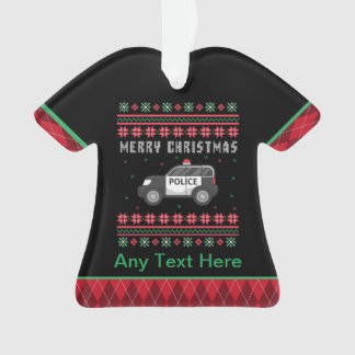 Adorno Navidades feos de autos de la policía personalizad