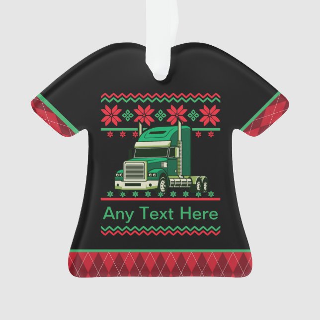 Adorno Navidades feos de camionero semiconductor personal (Anverso)