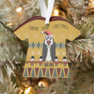 Adorno Navidades feos sudan oro pingüino - Personalizado