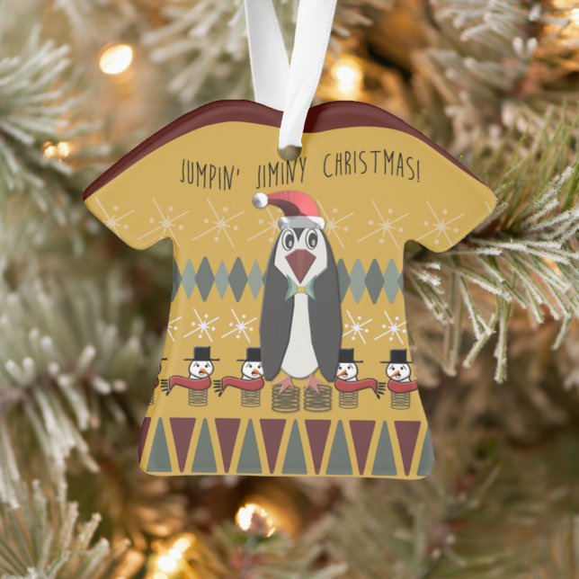 Adorno Navidades feos sudan oro pingüino - Personalizado (Árbol)