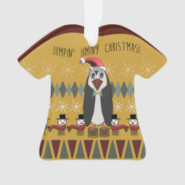 Adorno Navidades feos sudan oro pingüino - Personalizado