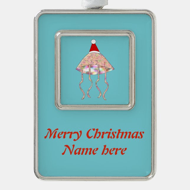 Adorno Navidades Fiesta Jellyfish Personalizado Ornament (Anverso)