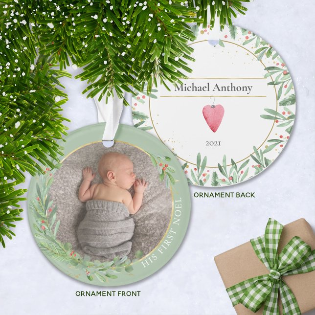 Adorno Navidades "First Noel" de Sage "Green Energy Baby  (Subido por el creador)