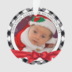 Adorno Navidades fotográficos de Buffalo Plaid