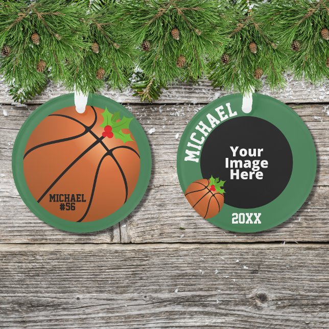 Adorno Navidades fotográficos personalizados de baloncest (Subido por el creador)