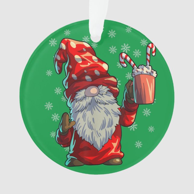 Adorno Navidades Gnome Camisas Hombres Mujeres Búfalo Roj (Anverso)