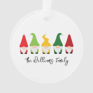 Adorno Navidades Gnome Familia NOMBRE Festividad Diversió
