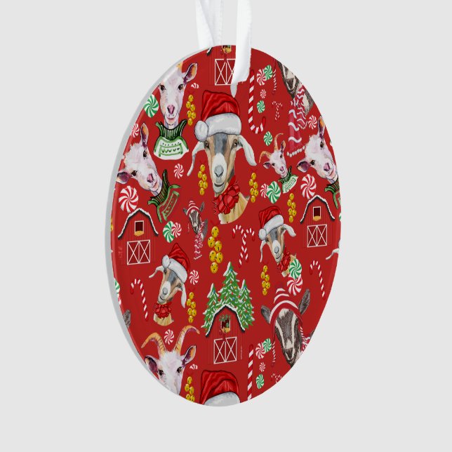 Adorno Navidades GOATS Candy y Jingle Bells GetYerGoat™ (Anverso)