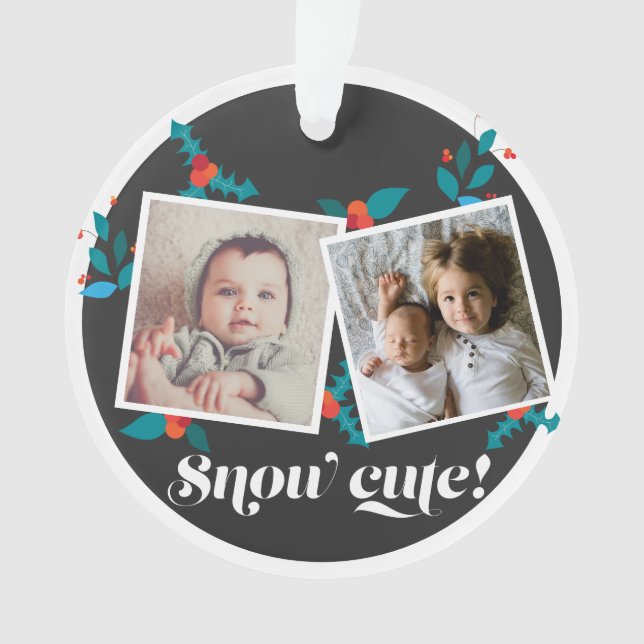 Adorno Navidades Holiday Grand Kids Cute Photo Ceramic (Anverso)