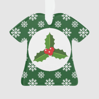 Adorno Navidades Holly Snowflakes Green
