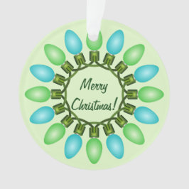 Adorno Navidades iluminan el círculo en azul y verde