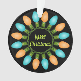 Adorno Navidades iluminan el círculo en Naranja y azul