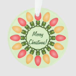 Adorno Navidades iluminan el círculo en rojo y Naranja