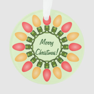 Adorno Navidades iluminan el círculo en rojo y Naranja