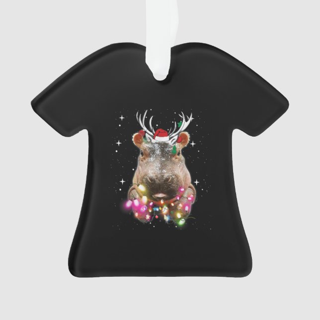 Adorno Navidades Iluminan Hippo Fiona Hippopótamo Lover (Anverso)