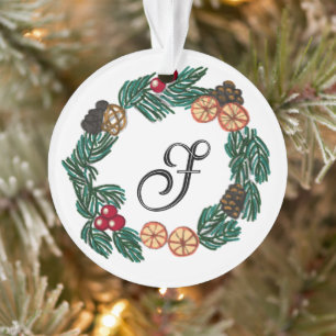 Adorno Navidades juraron con personalizable inicial