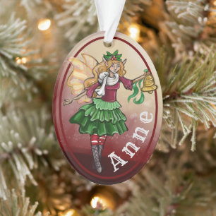 Adorno Navidades mágicos Bell Fairy Custom Name Ornament