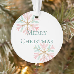 Adorno Navidades mezclan copos de nieve rosados con blanc