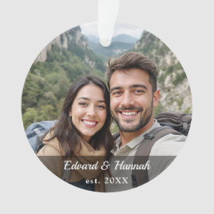 Adorno Navidades minimalistas de fotografía de pareja ele