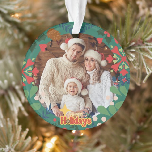 Adorno Navidades modernos y retro coloridos botánicos (Árbol)