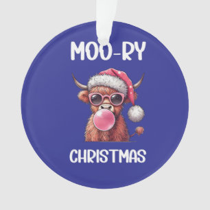Adorno Navidades Moo-ry Scottish Higland Cow