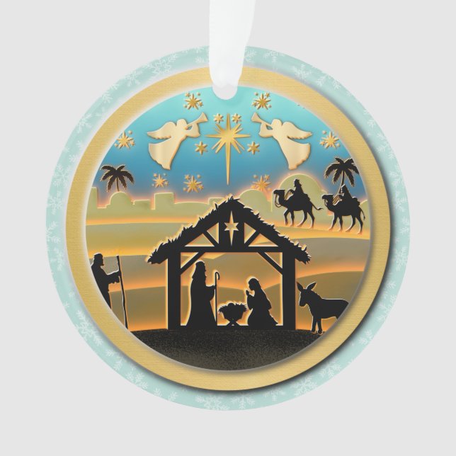 Adorno Navidades Natividad Niño Jesús en la escena del Ma (Anverso)