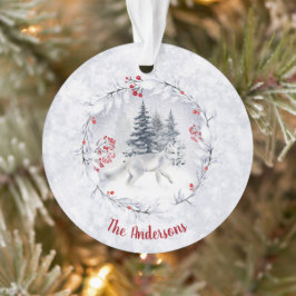 Adorno Navidades Nieve al Ártico Fox nombre del paisaje i