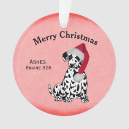 Adorno Navidades Nombre dálmata , Año y línea de texto