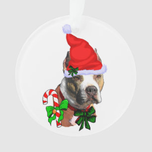 Adorno Navidades norteamericanos de Pit Bull Terrier
