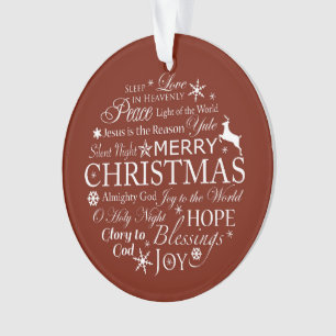 Adorno Navidades Palabras Tipografía