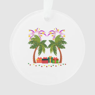 Adorno Navidades Palm Tree con regalo y vacaciones