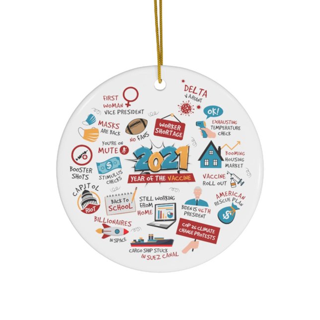 Adorno Navidades pandémicos 2021 Vacuna conmemorativa (Subido por el creador)