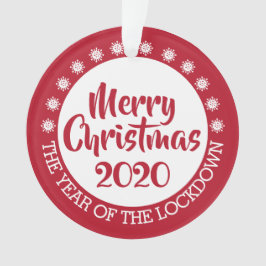 Adorno navidades pandémicos de 2020 cubiertos de bloqueo 