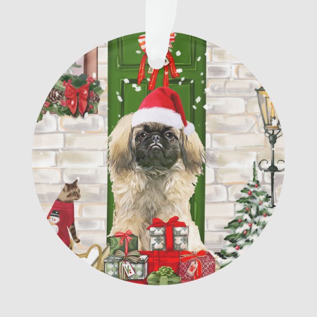 Adorno Navidades Perros de Pekín (Anverso)