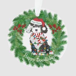 Adorno Navidades personalizados alumbran Sheepadoodle Acr