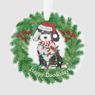 Adorno Navidades personalizados alumbran Sheepadoodle Acr