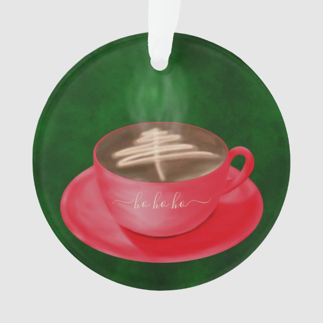 Adorno Navidades personalizados Arte cappuccino (Anverso)