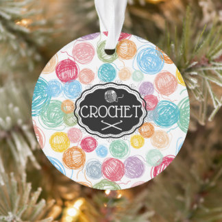 Adorno Navidades personalizados con gancho crochet de hil
