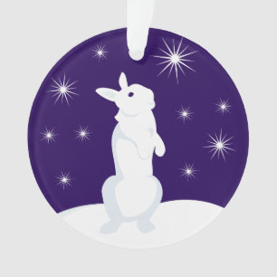 Adorno Navidades personalizados Conejo de Círculo Ornamen