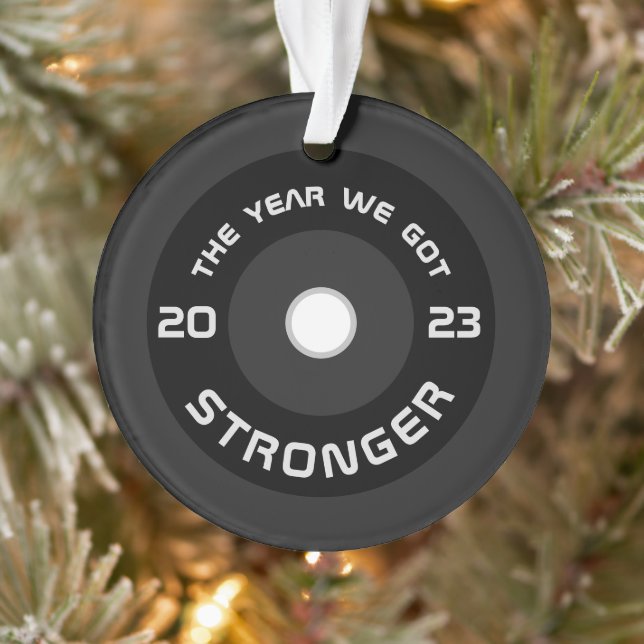 Adorno Navidades personalizados de Barbell fitness 2025 (Árbol)
