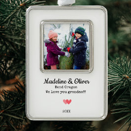 Adorno Navidades personalizados de fotografía de familia