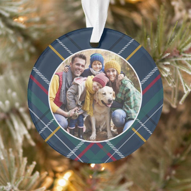 Adorno Navidades personalizados de fotografía de la famil (Árbol)