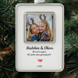 Adorno Navidades personalizados de fotografía de la famil