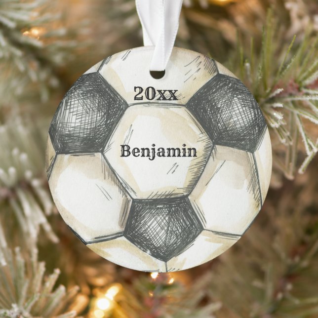 Adorno Navidades personalizados de futbolistas deportivos (Árbol)