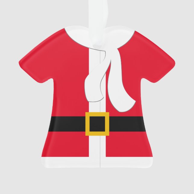 Adorno Navidades personalizados de Red Santa Claus Coat (Anverso)