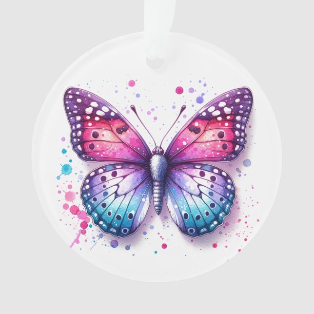 Adorno Navidades personalizados mariposa vacaciones Keeps (Anverso)